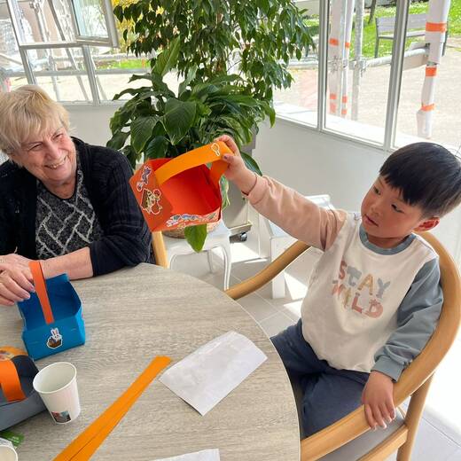 Visite des enfants de Montessori